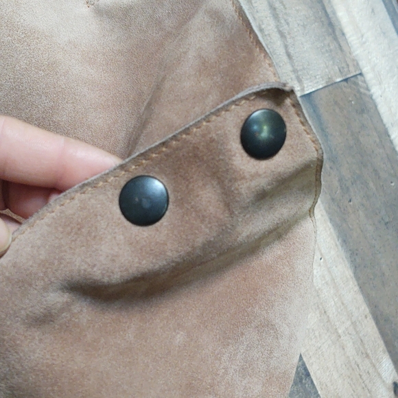 Vintage Setiage Made in Italy suede and Knit sweater Cardigan Jacket sz Med wom - Picture 13 of 17